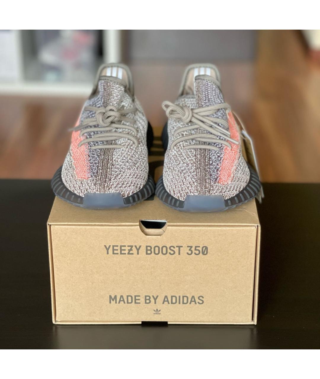 ADIDAS YEEZY Бежевые текстильные кроссовки, фото 2