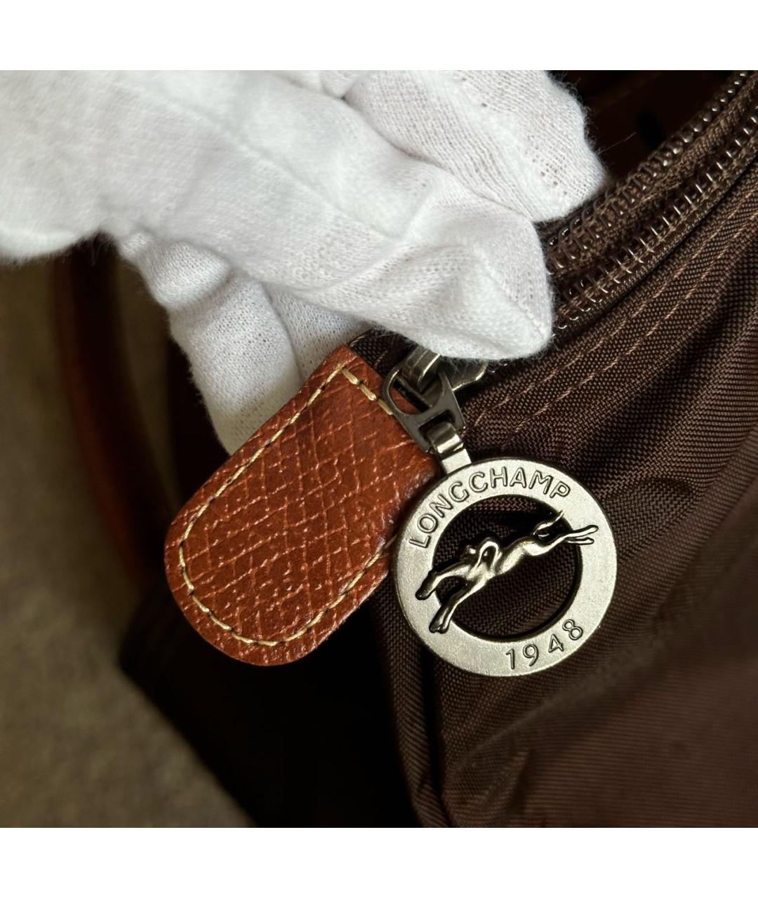LONGCHAMP Коричневая тканевая дорожная/спортивная сумка, фото 8