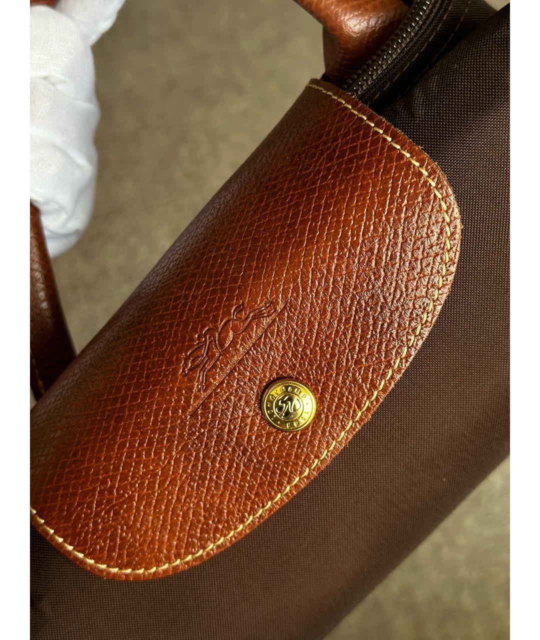 LONGCHAMP Коричневая тканевая дорожная/спортивная сумка, фото 3