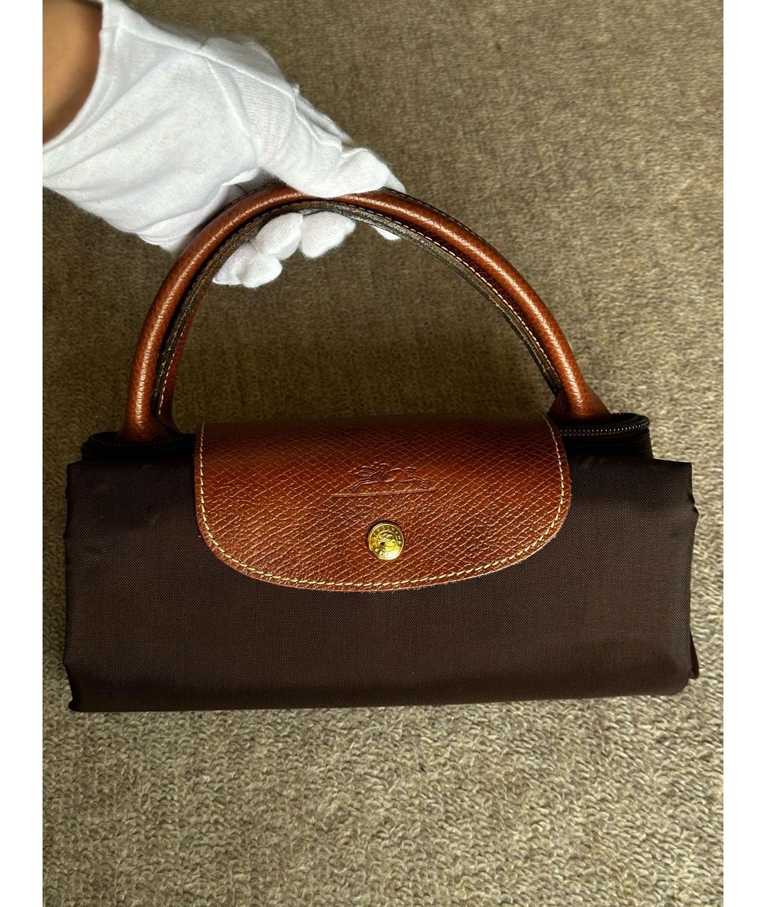 LONGCHAMP Коричневая тканевая дорожная/спортивная сумка, фото 2