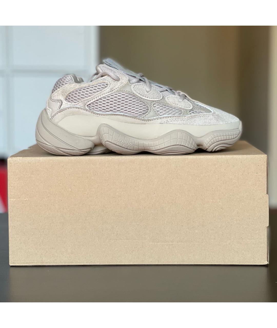 ADIDAS YEEZY Бежевые текстильные кроссовки, фото 4