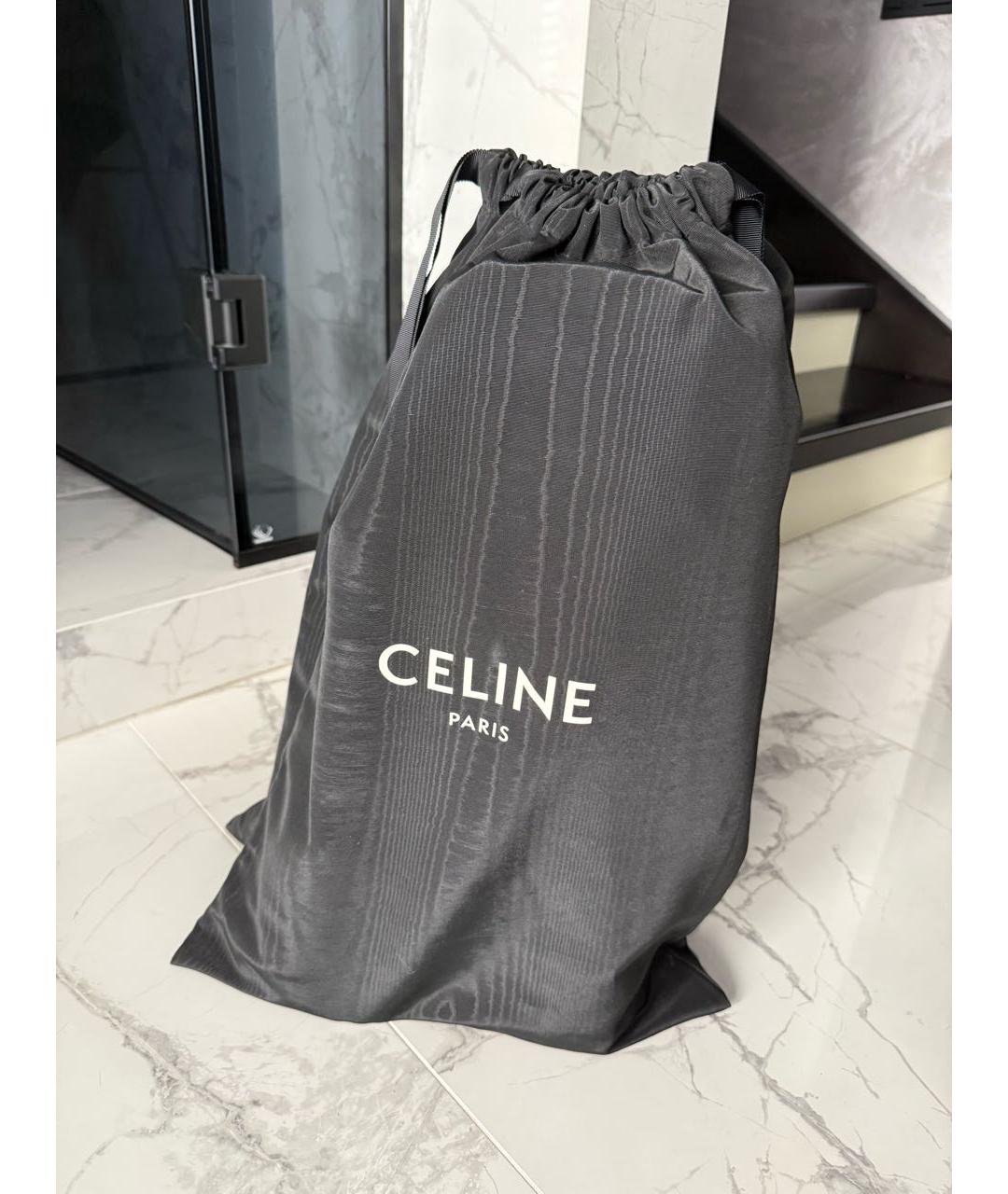 CELINE Черные кожаные сапоги, фото 7