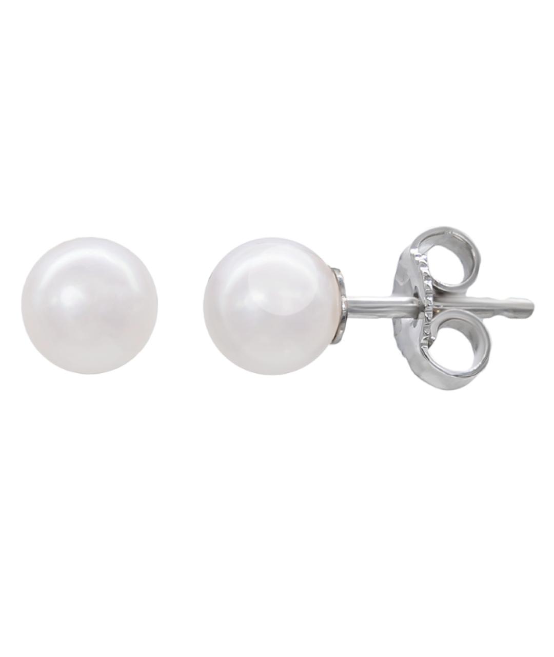 Mikimoto Белые серьги из белого золота, фото 1