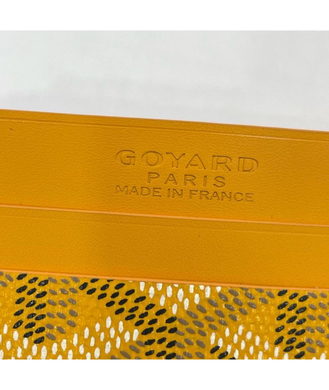 GOYARD Желтый кожаный кардхолдер, фото 4