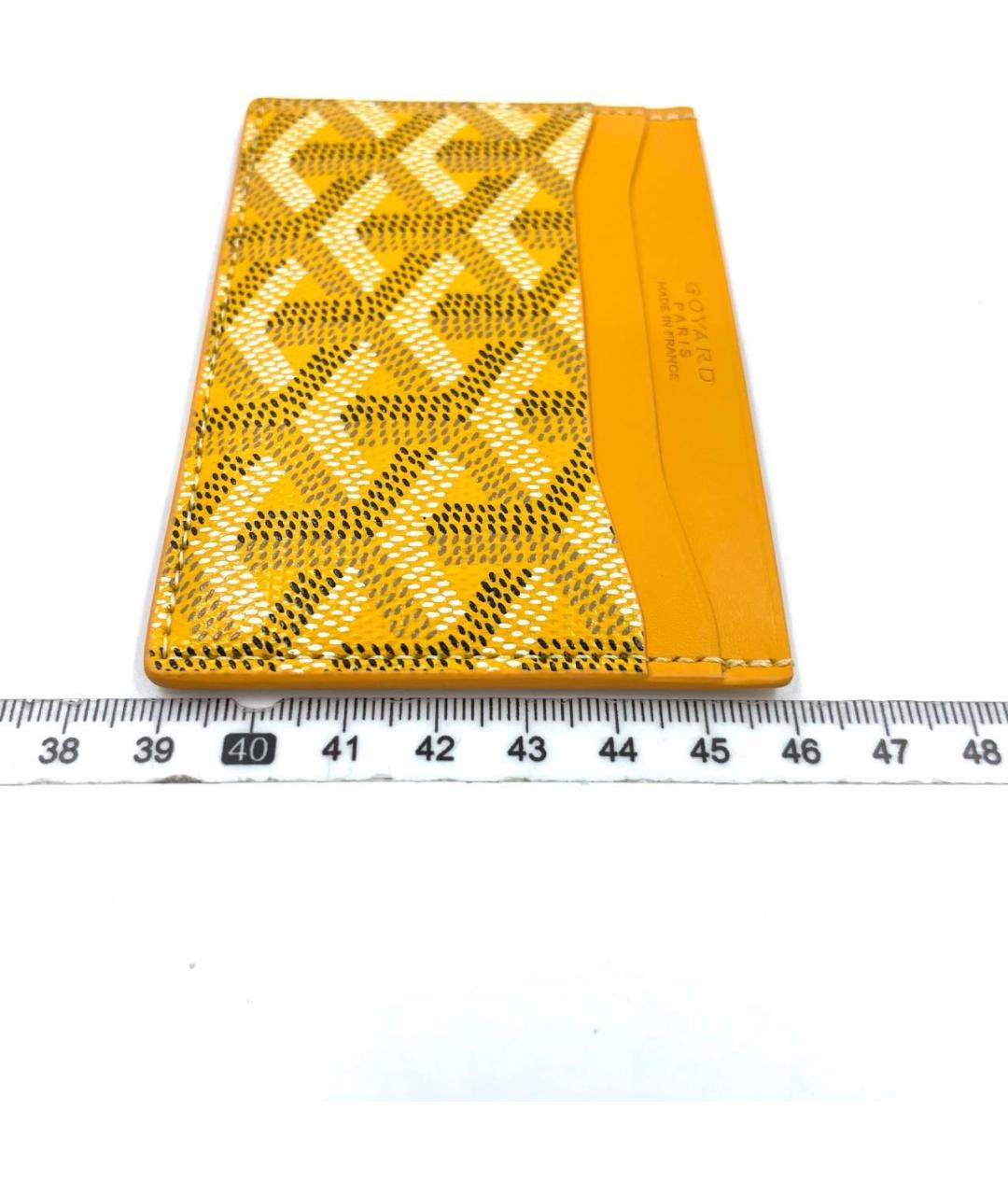 GOYARD Желтый кожаный кардхолдер, фото 6