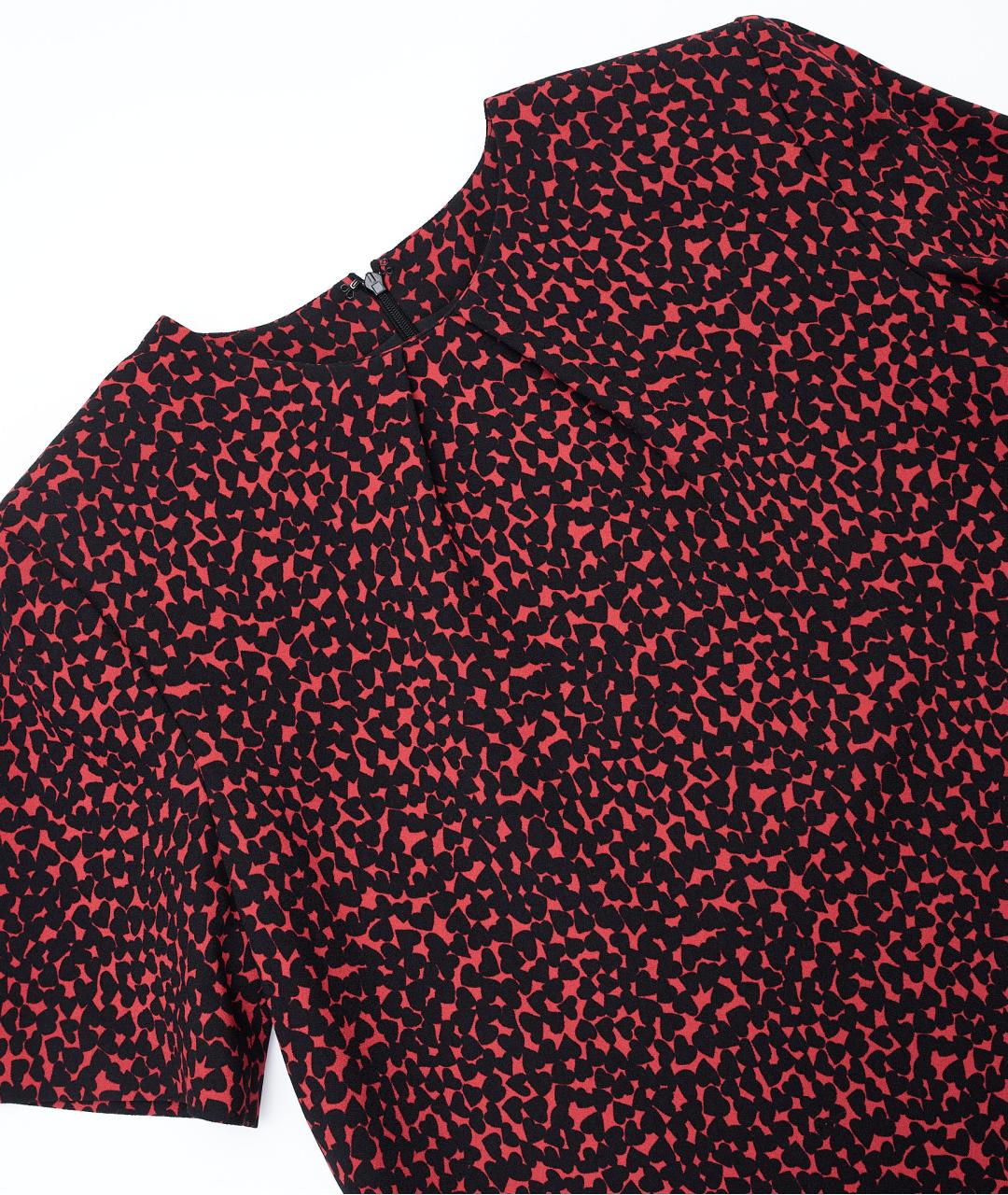 SAINT LAURENT Красное вискозное повседневное платье, фото 3
