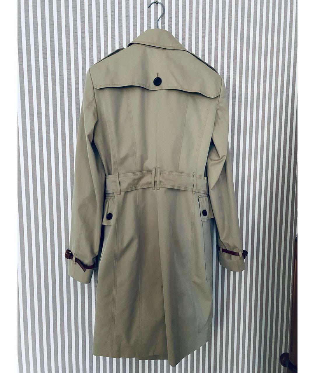 BURBERRY Бежевый хлопковый тренч/плащ, фото 2