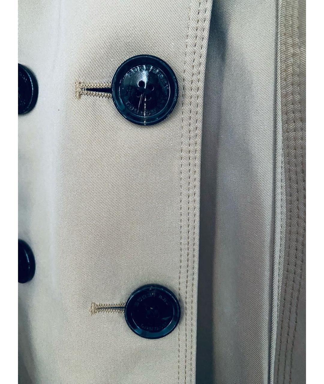 BURBERRY Бежевый хлопковый тренч/плащ, фото 6