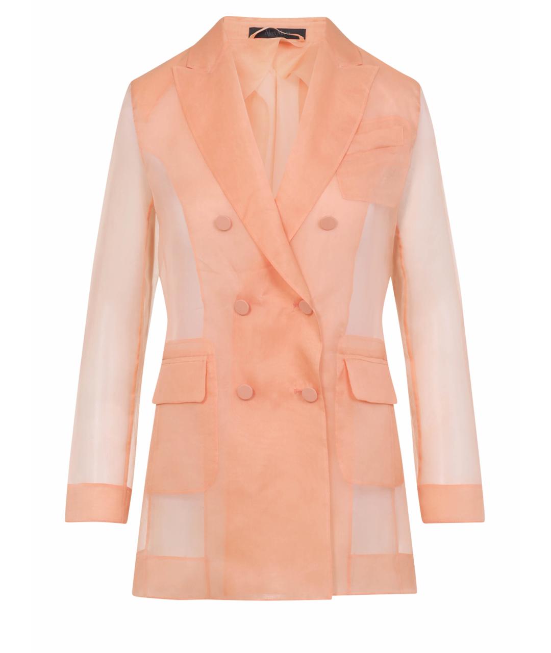 MAX MARA Розовый шелковый жакет/пиджак, фото 1