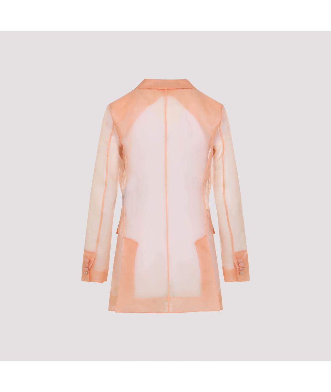 MAX MARA Розовый шелковый жакет/пиджак, фото 2