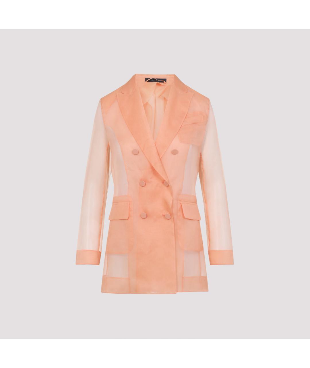 MAX MARA Розовый шелковый жакет/пиджак, фото 4