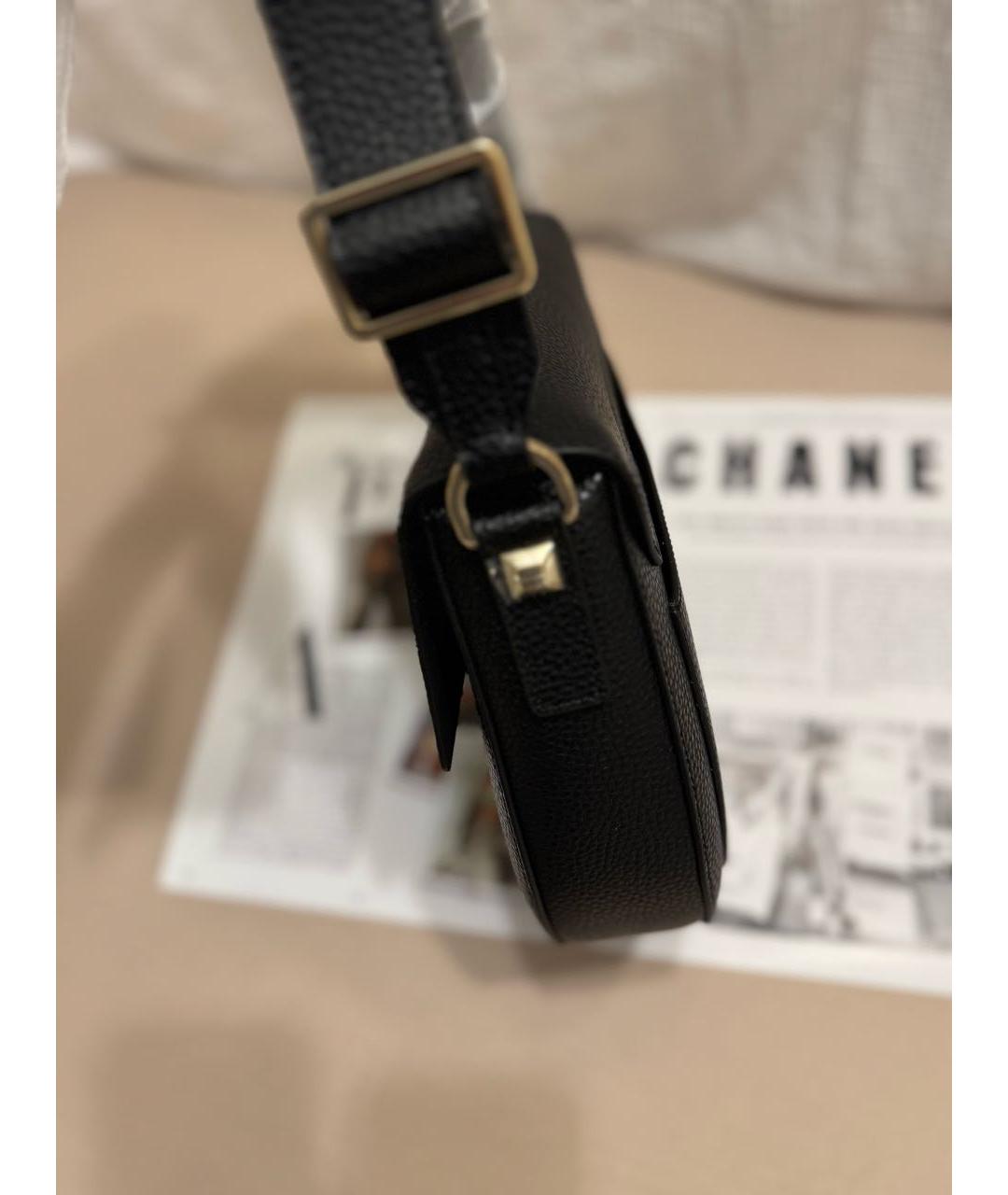 FURLA Черная кожаная сумка через плечо, фото 8
