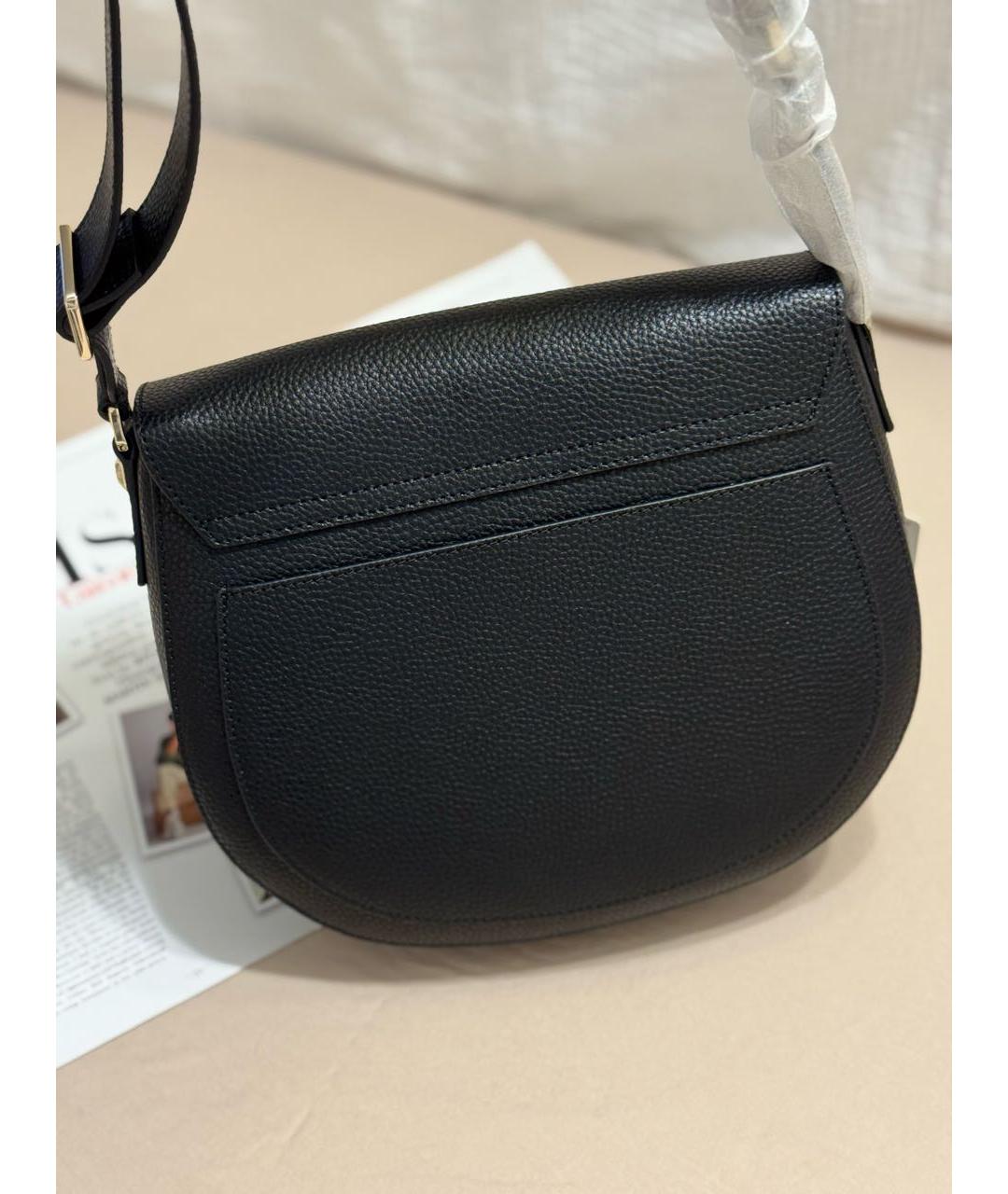 FURLA Черная кожаная сумка через плечо, фото 5