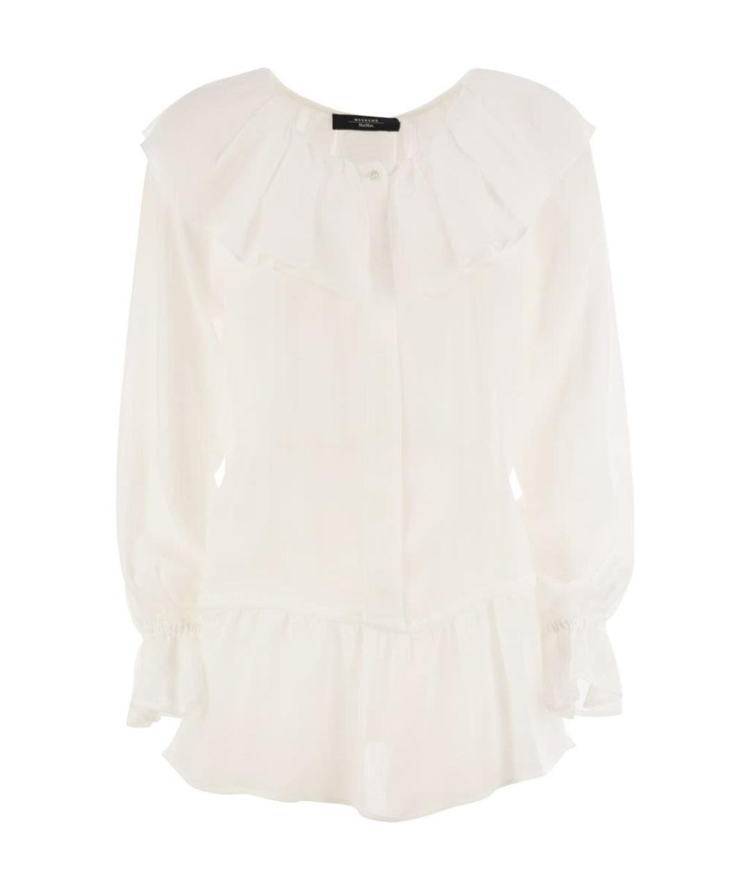 WEEKEND MAX MARA Белая хлопковая рубашка, фото 1
