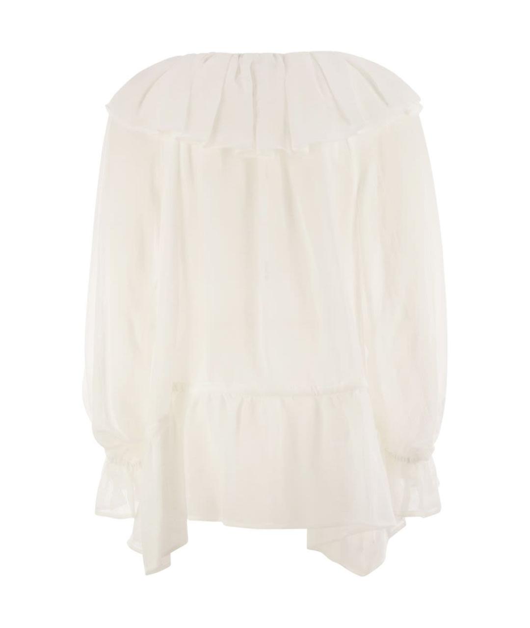 WEEKEND MAX MARA Белая хлопковая рубашка, фото 2