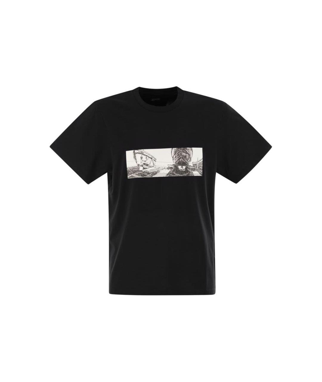 CP COMPANY Черная хлопковая футболка, фото 1