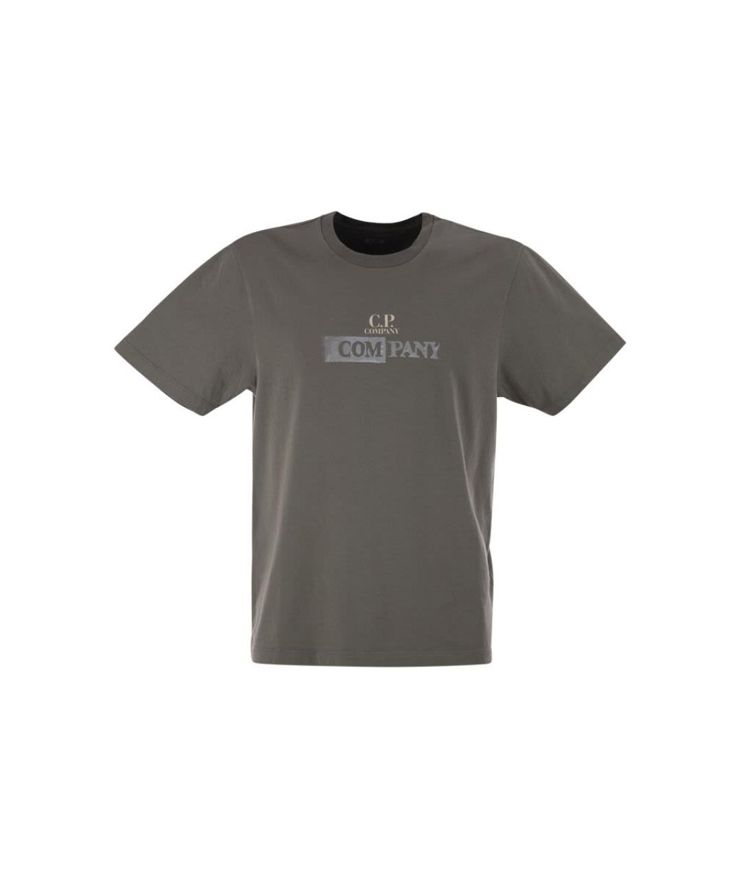 CP COMPANY Серая хлопковая футболка, фото 1