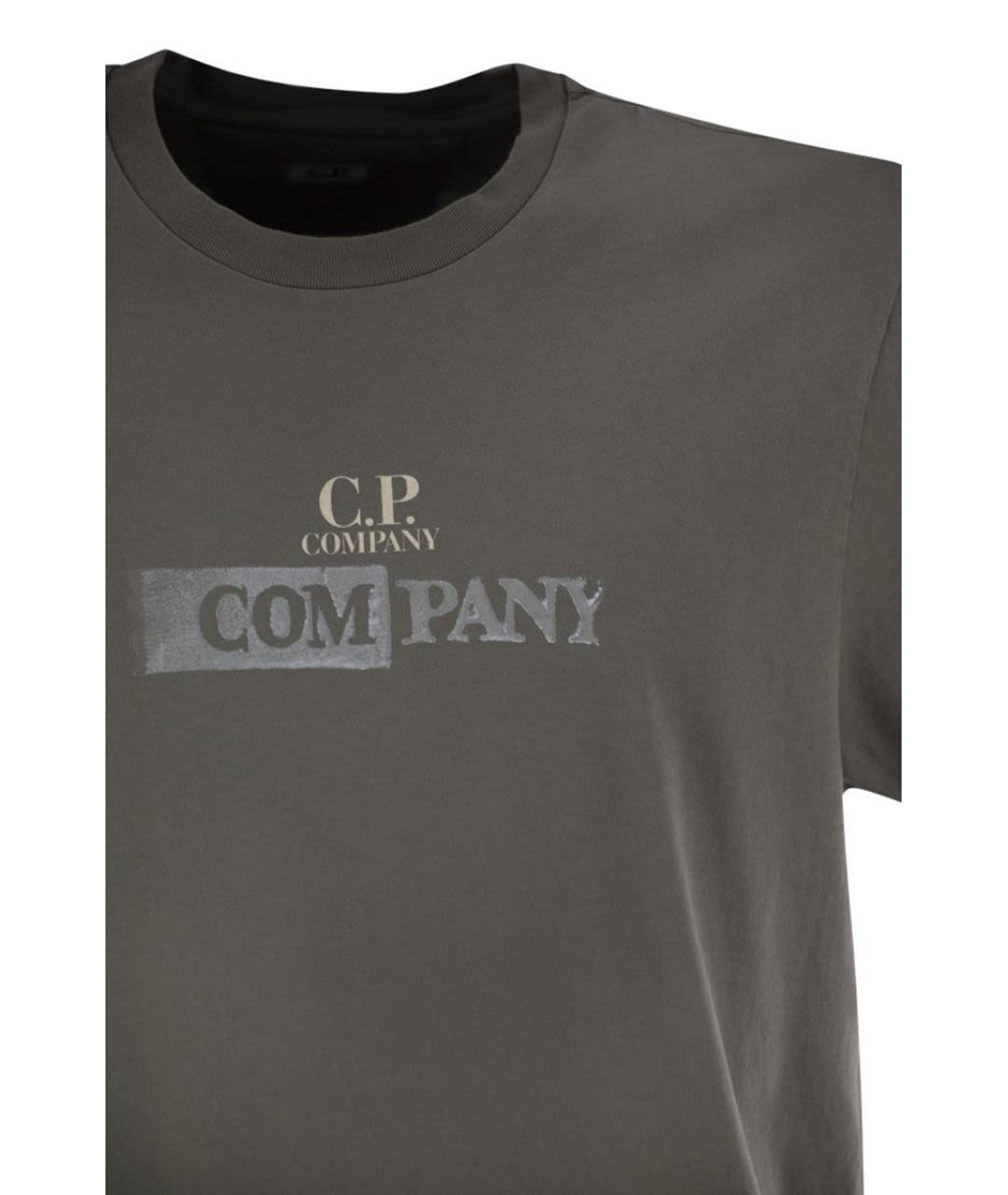 CP COMPANY Серая хлопковая футболка, фото 4