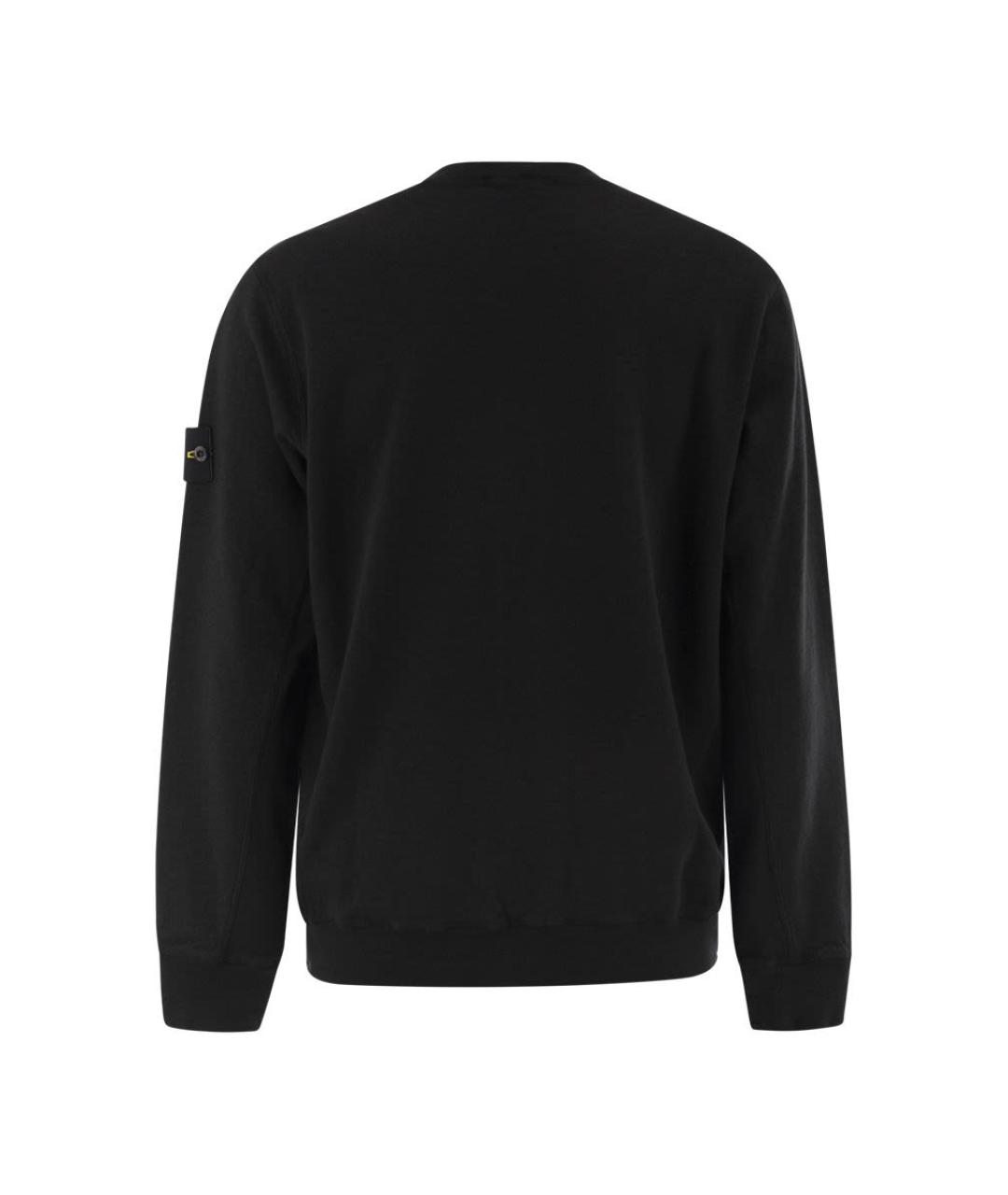 STONE ISLAND Черный хлопковый джемпер / свитер, фото 2
