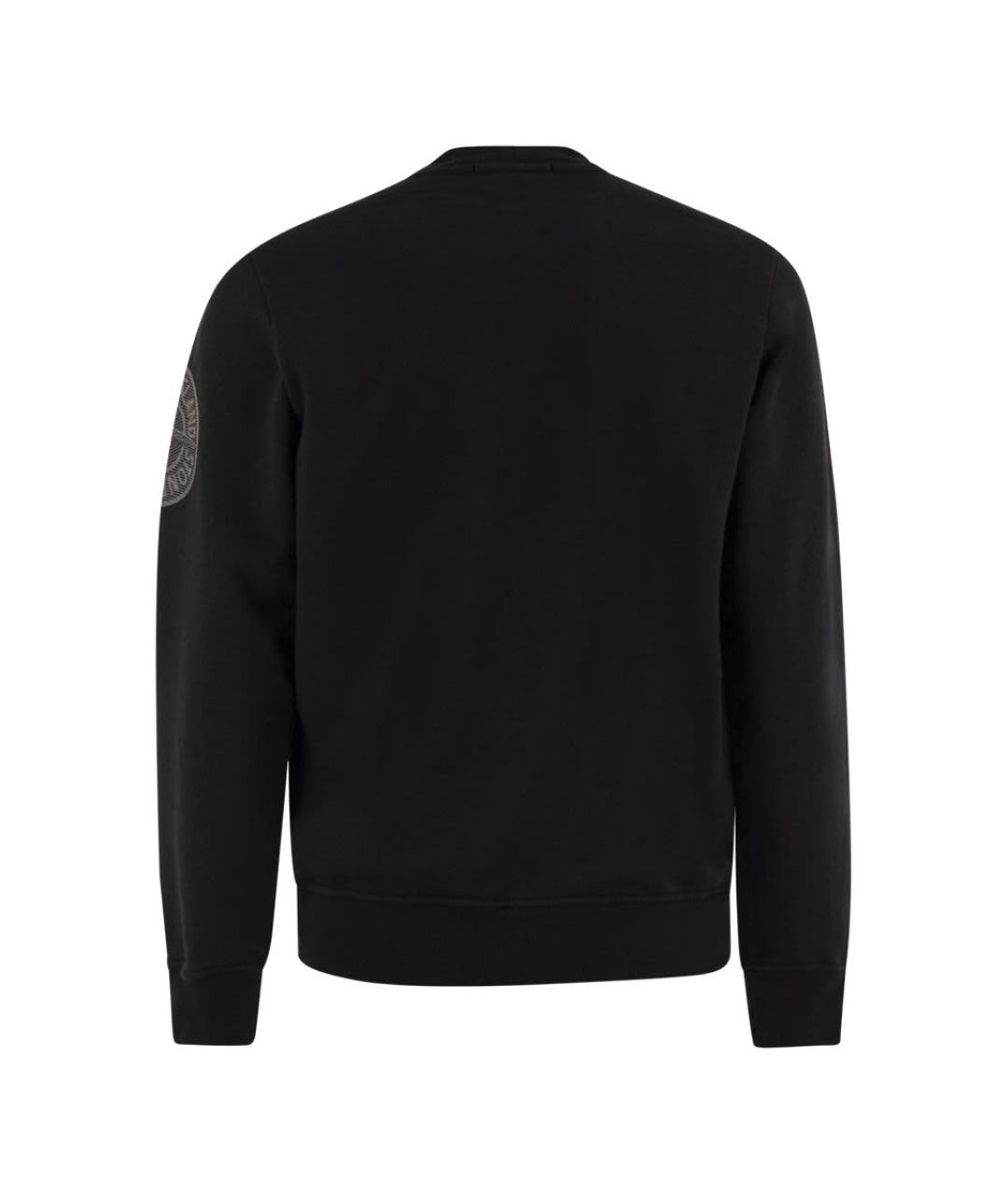 STONE ISLAND Черный хлопковый джемпер / свитер, фото 2