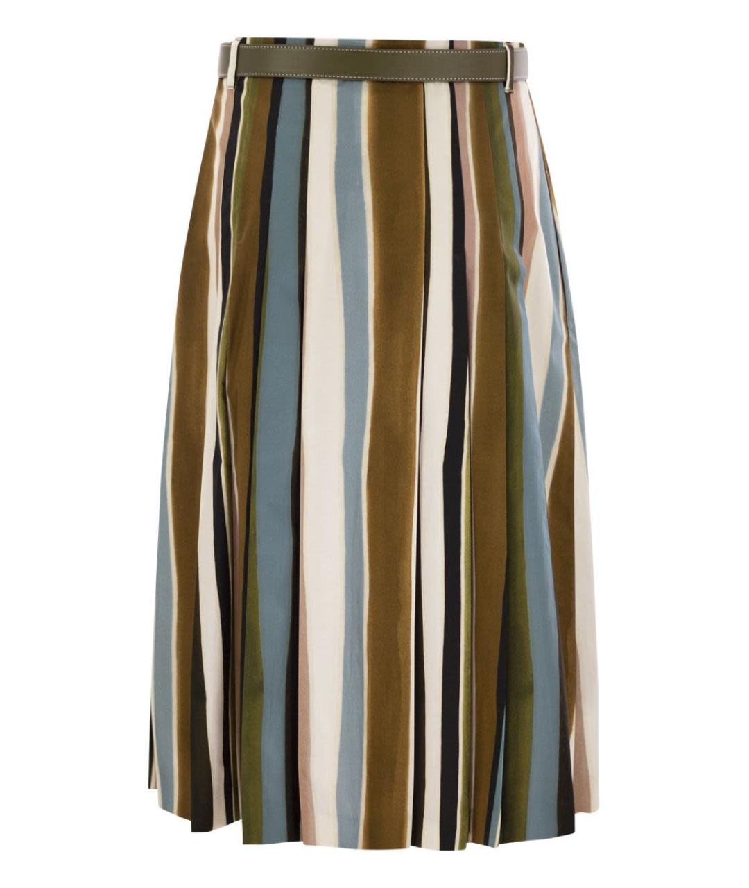 MAX MARA Мульти хлопковая юбка миди, фото 2