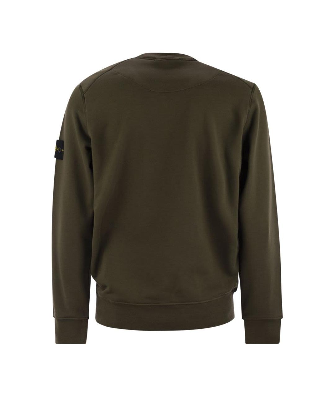 STONE ISLAND Хаки хлопковый джемпер / свитер, фото 2