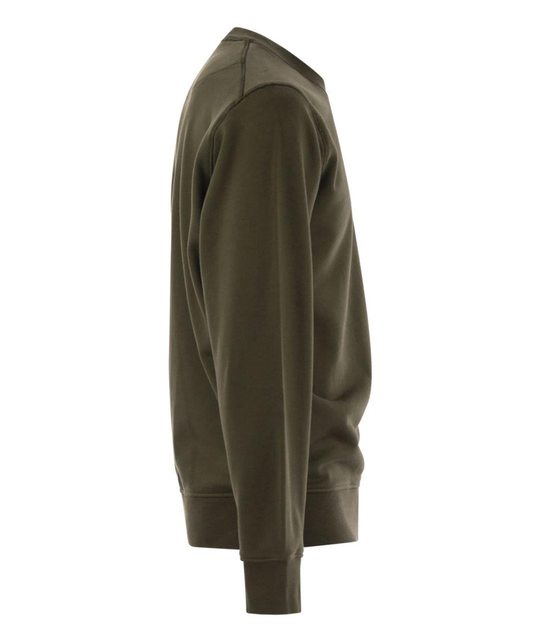 STONE ISLAND Хаки хлопковый джемпер / свитер, фото 3