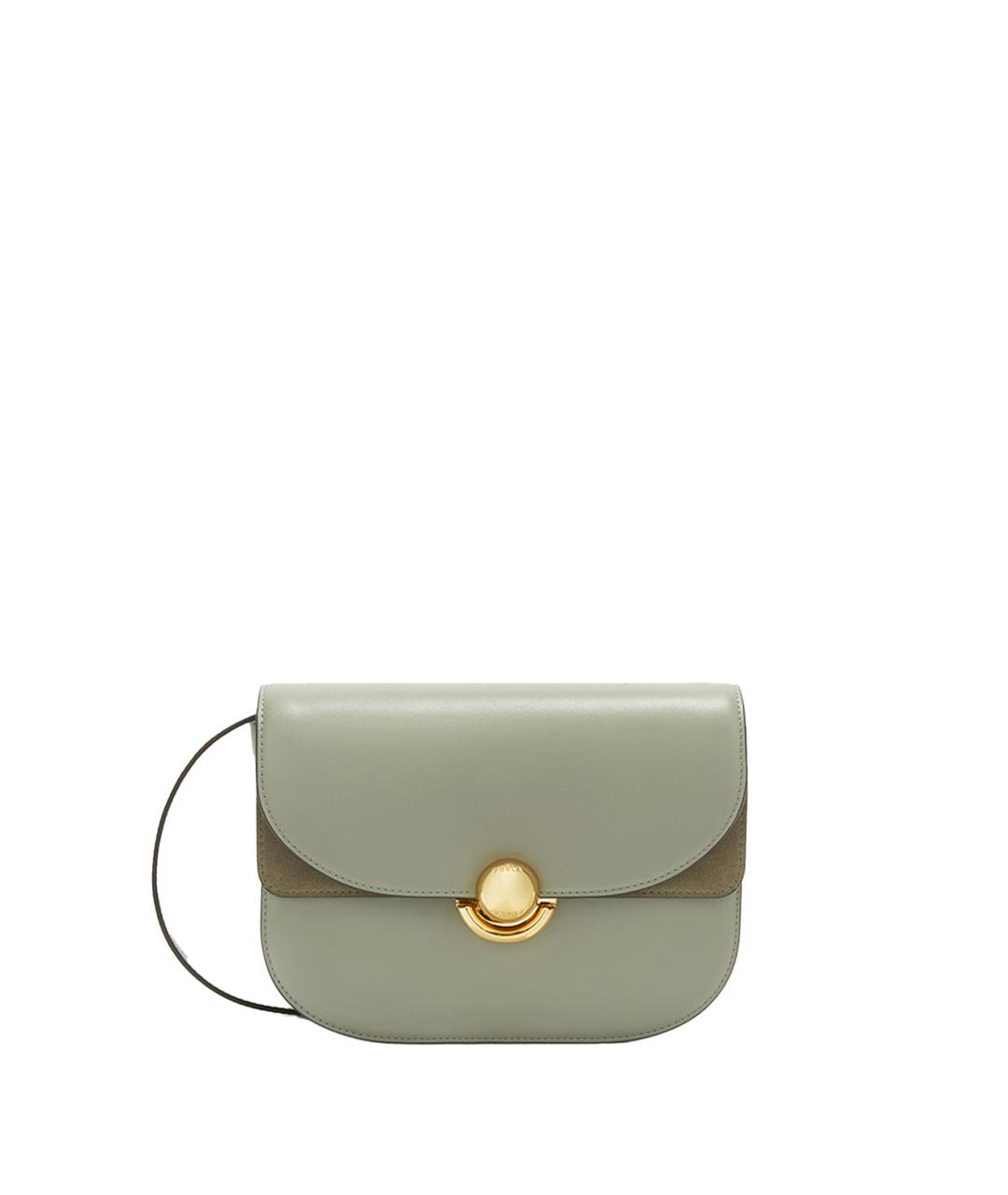 FURLA Зеленая кожаная сумка через плечо, фото 1