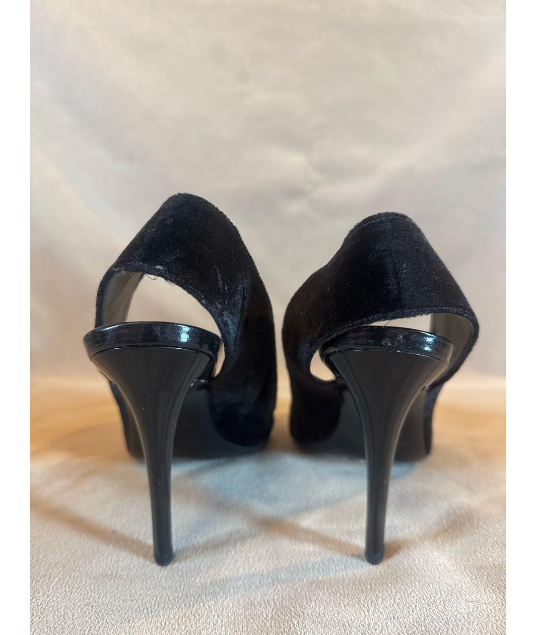 ROGER VIVIER Черные бархатные босоножки, фото 4