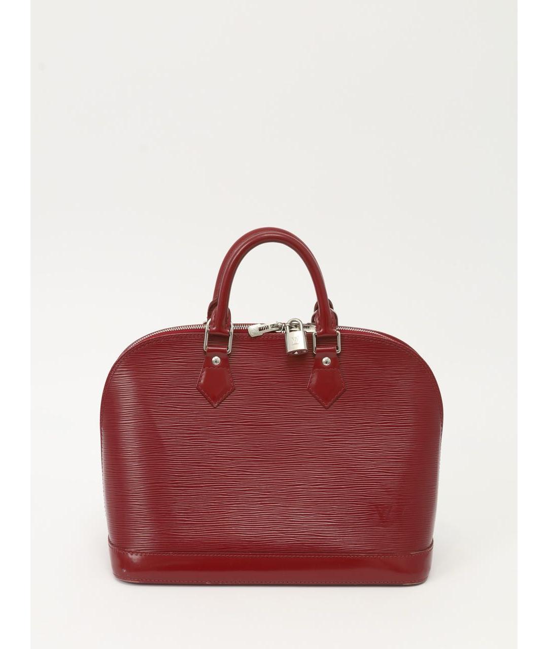 LOUIS VUITTON Красная кожаная сумка с короткими ручками, фото 9