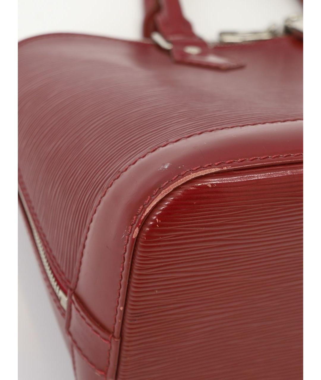 LOUIS VUITTON Красная кожаная сумка с короткими ручками, фото 5