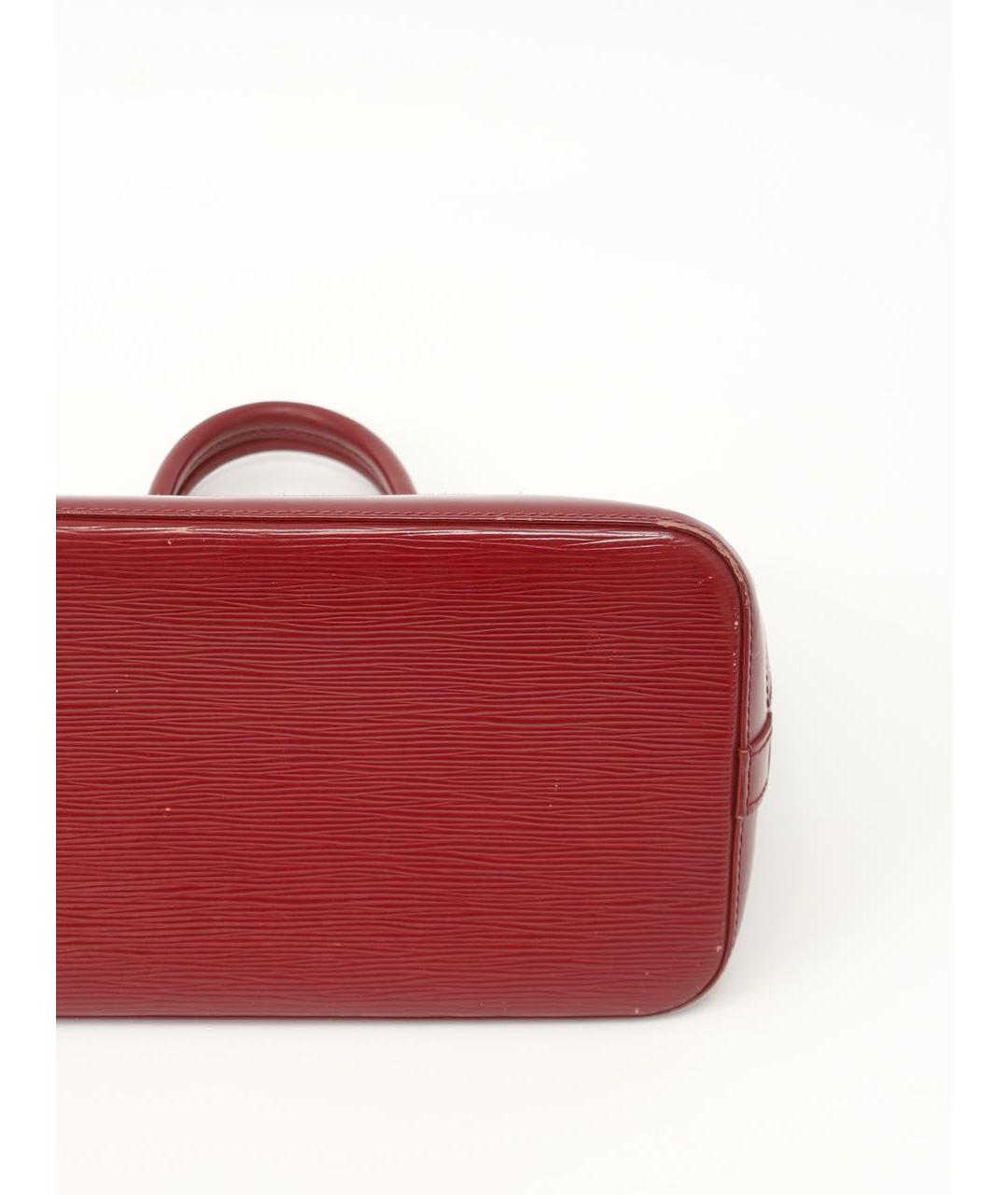 LOUIS VUITTON Красная кожаная сумка с короткими ручками, фото 8