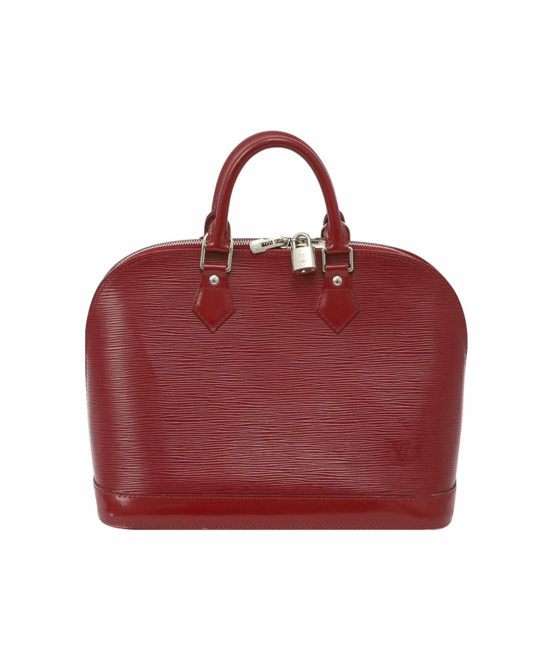 LOUIS VUITTON Красная кожаная сумка с короткими ручками, фото 1