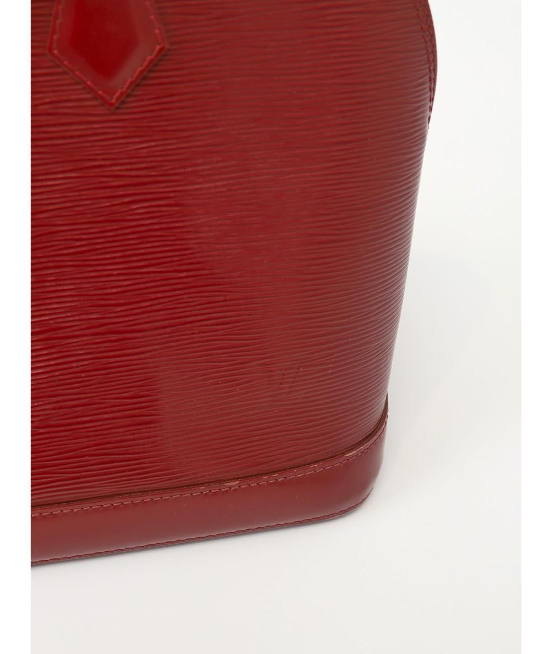 LOUIS VUITTON Красная кожаная сумка с короткими ручками, фото 7
