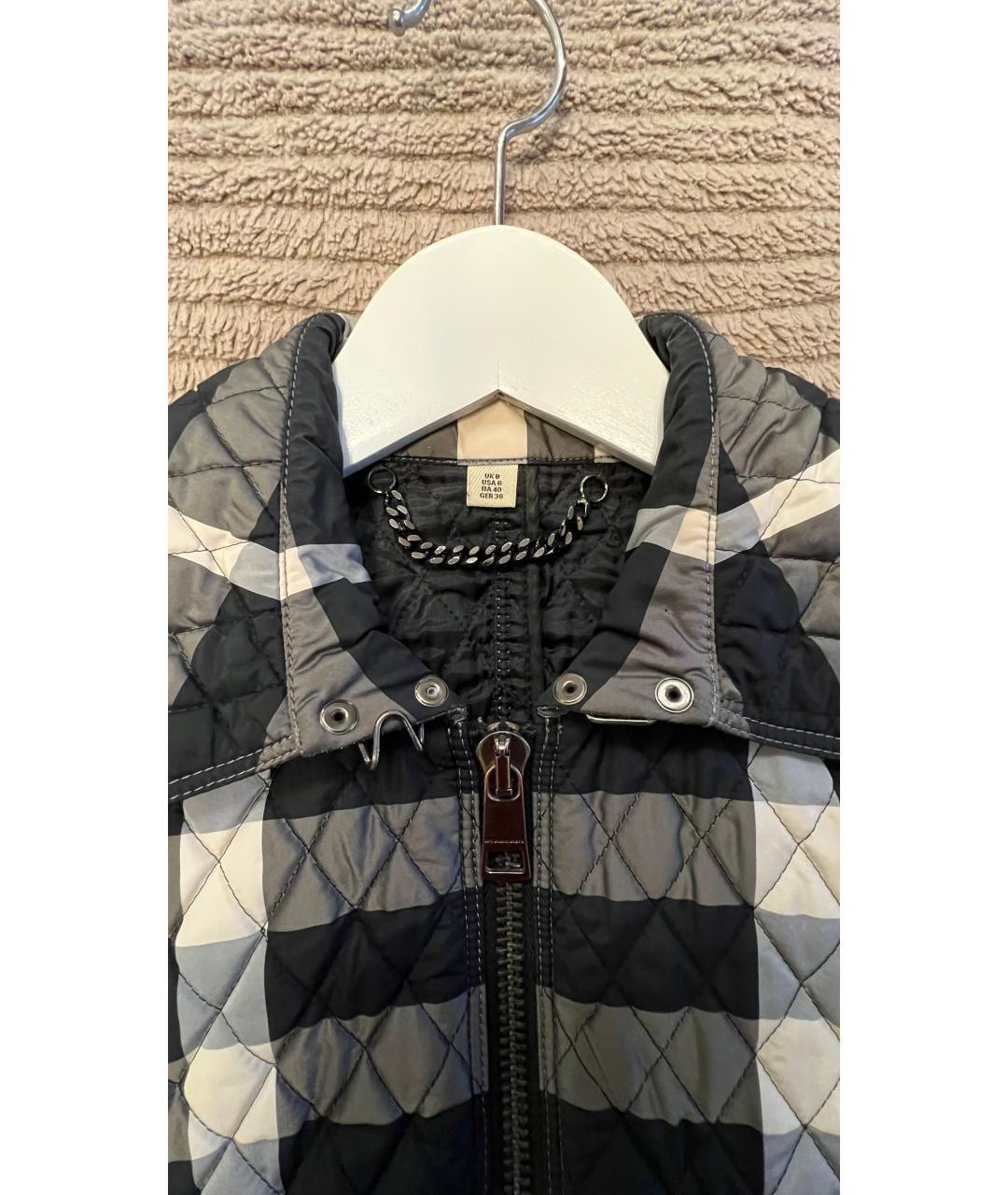 BURBERRY Серая полиэстеровая куртка, фото 3