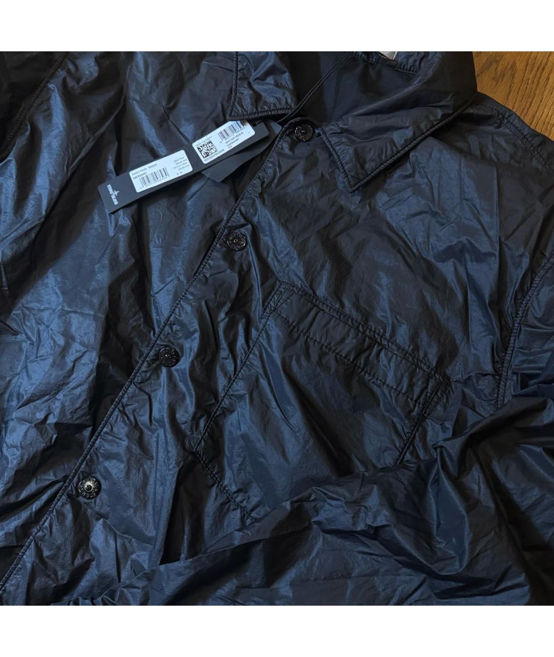 STONE ISLAND Черная полиэстеровая куртка, фото 4