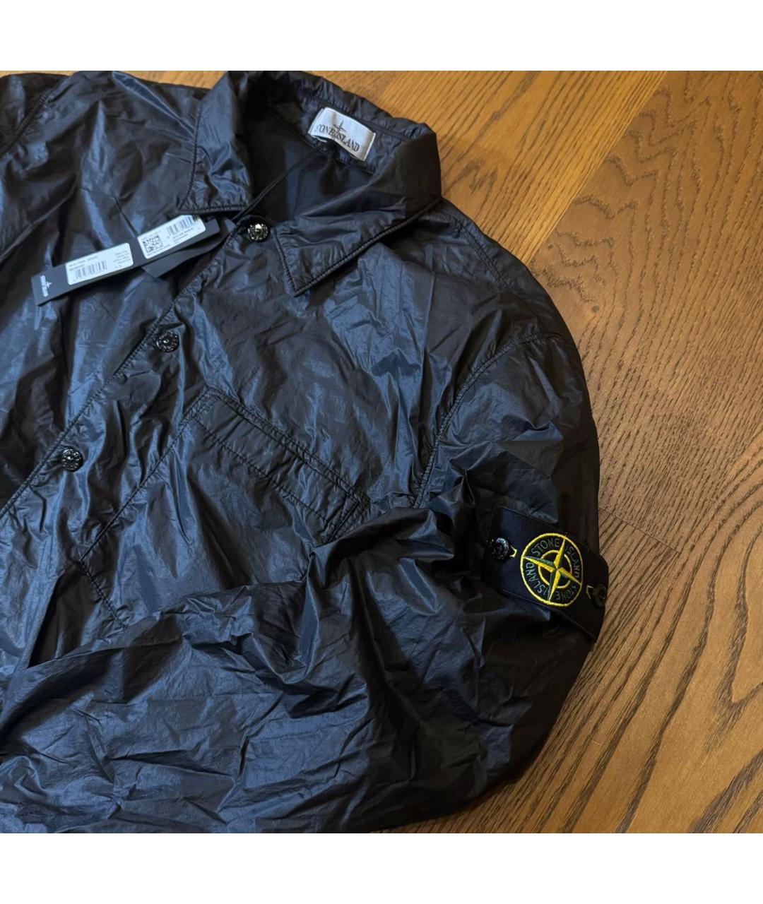 STONE ISLAND Черная полиэстеровая куртка, фото 2