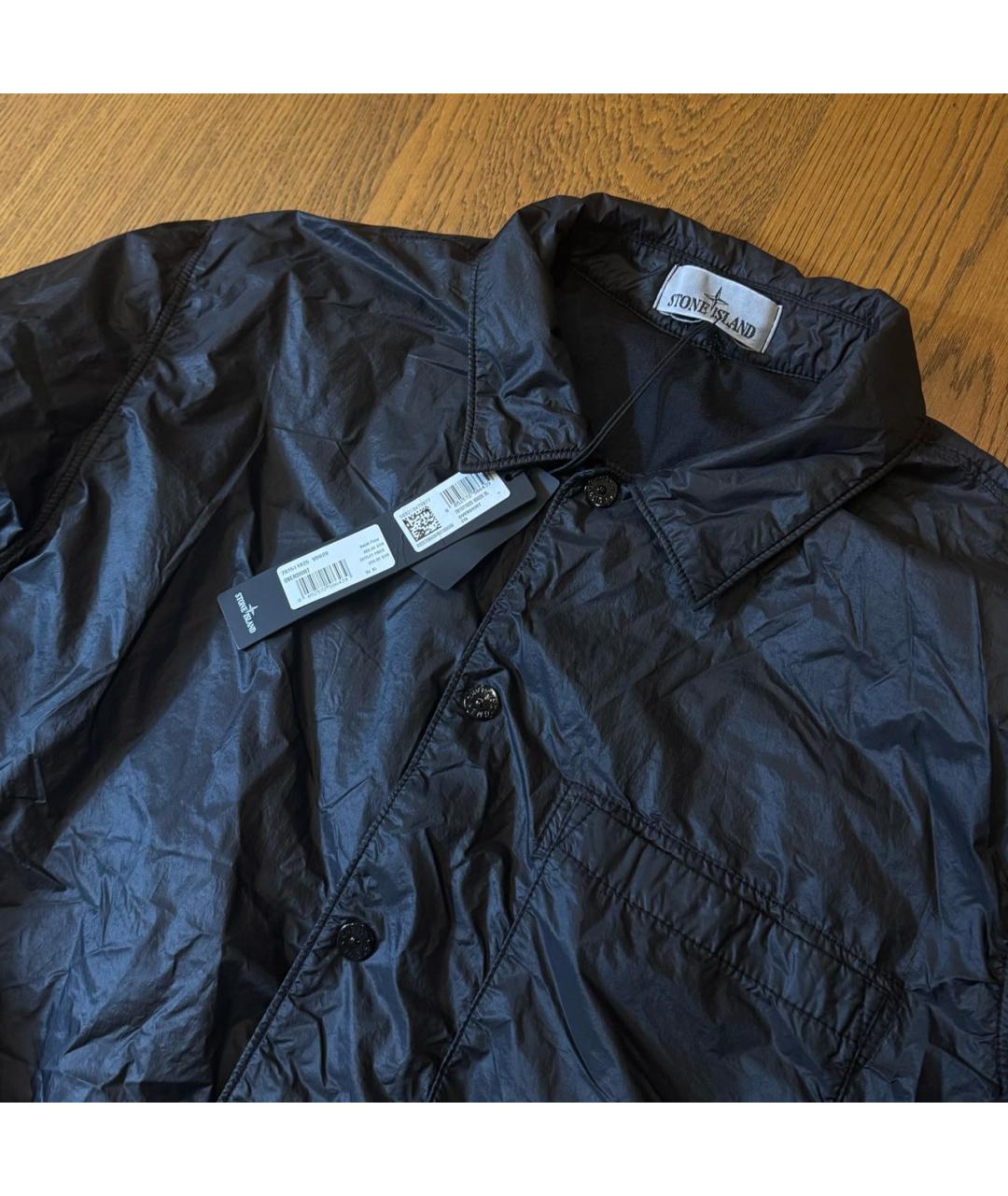 STONE ISLAND Черная полиэстеровая куртка, фото 3