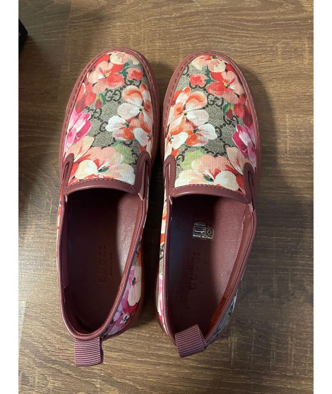 GUCCI Розовые кожаные слипоны, фото 2