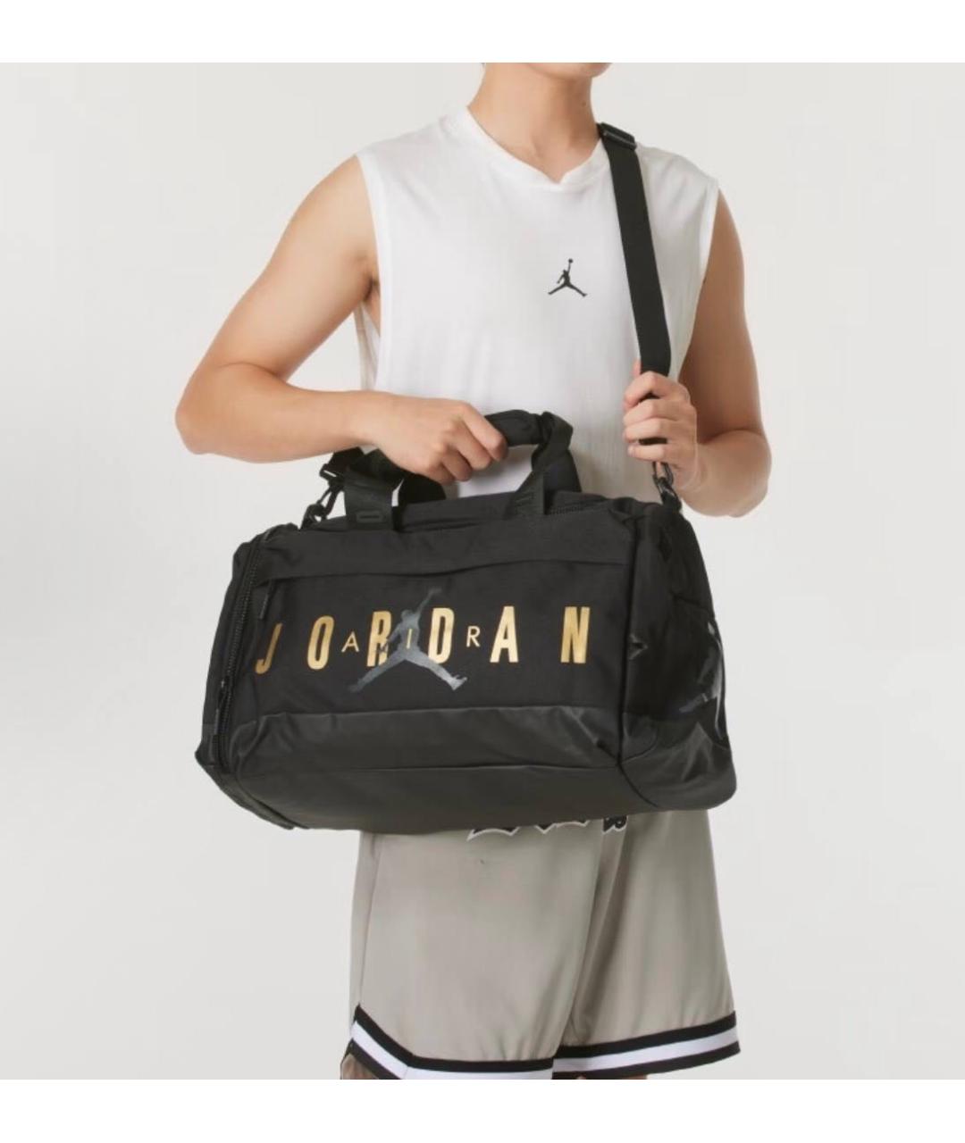 JORDAN Черная дорожная/спортивная сумка, фото 7