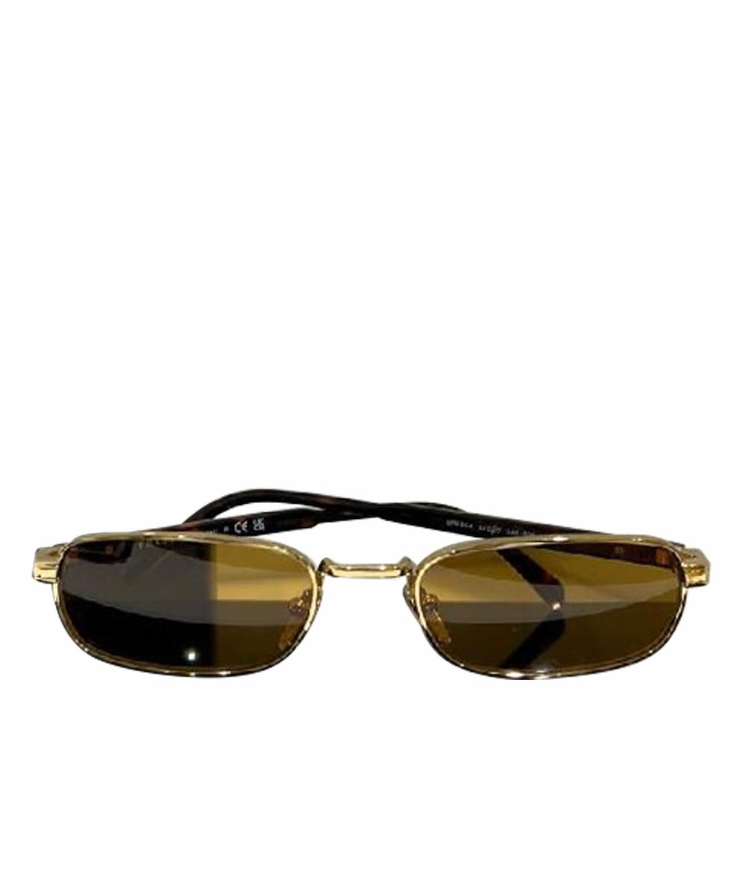 PRADA Золотые солнцезащитные очки, фото 1
