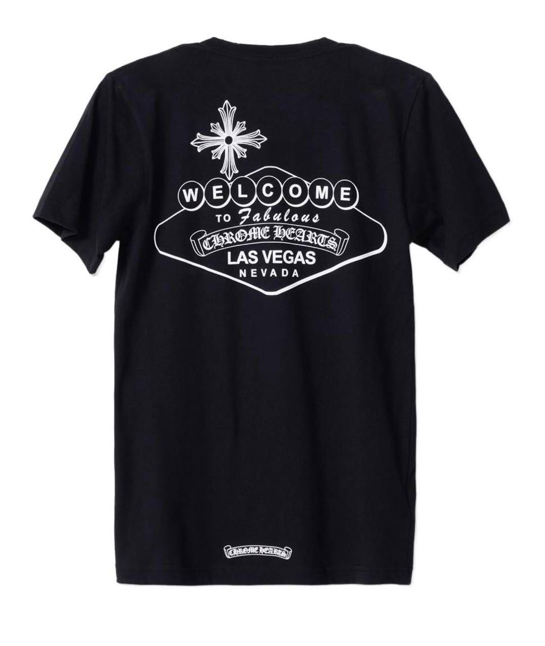 CHROME HEARTS Черная хлопковая футболка, фото 3