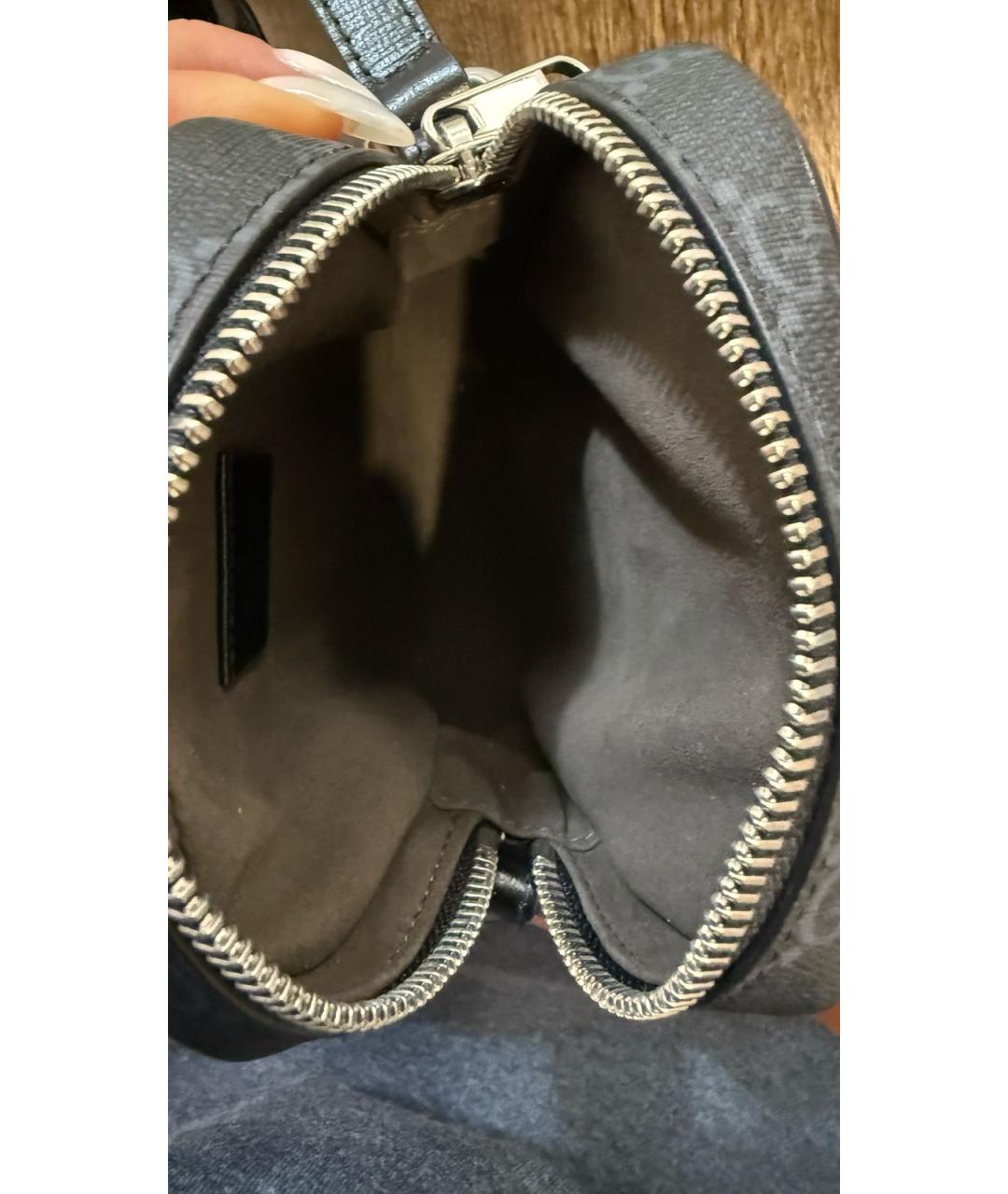 GUCCI Черная кожаная сумка на плечо, фото 4