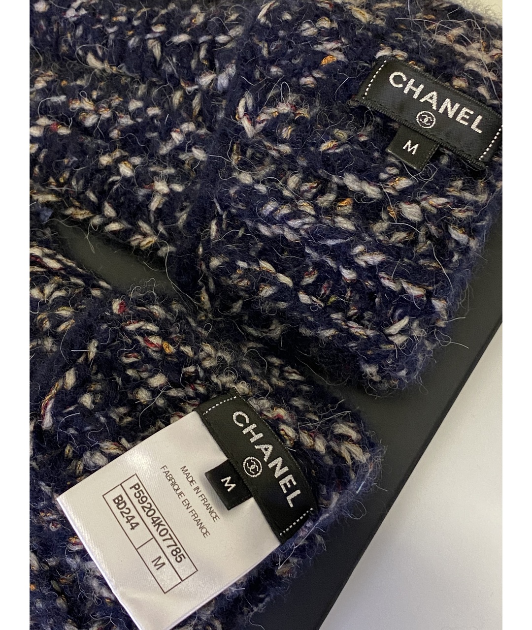 CHANEL PRE-OWNED Синие перчатки, фото 3