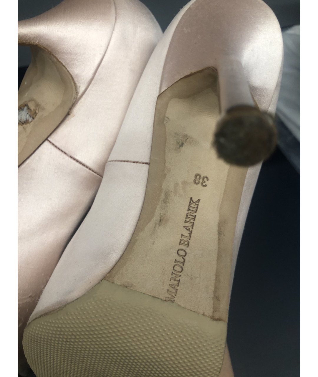 MANOLO BLAHNIK Розовые текстильные туфли, фото 5