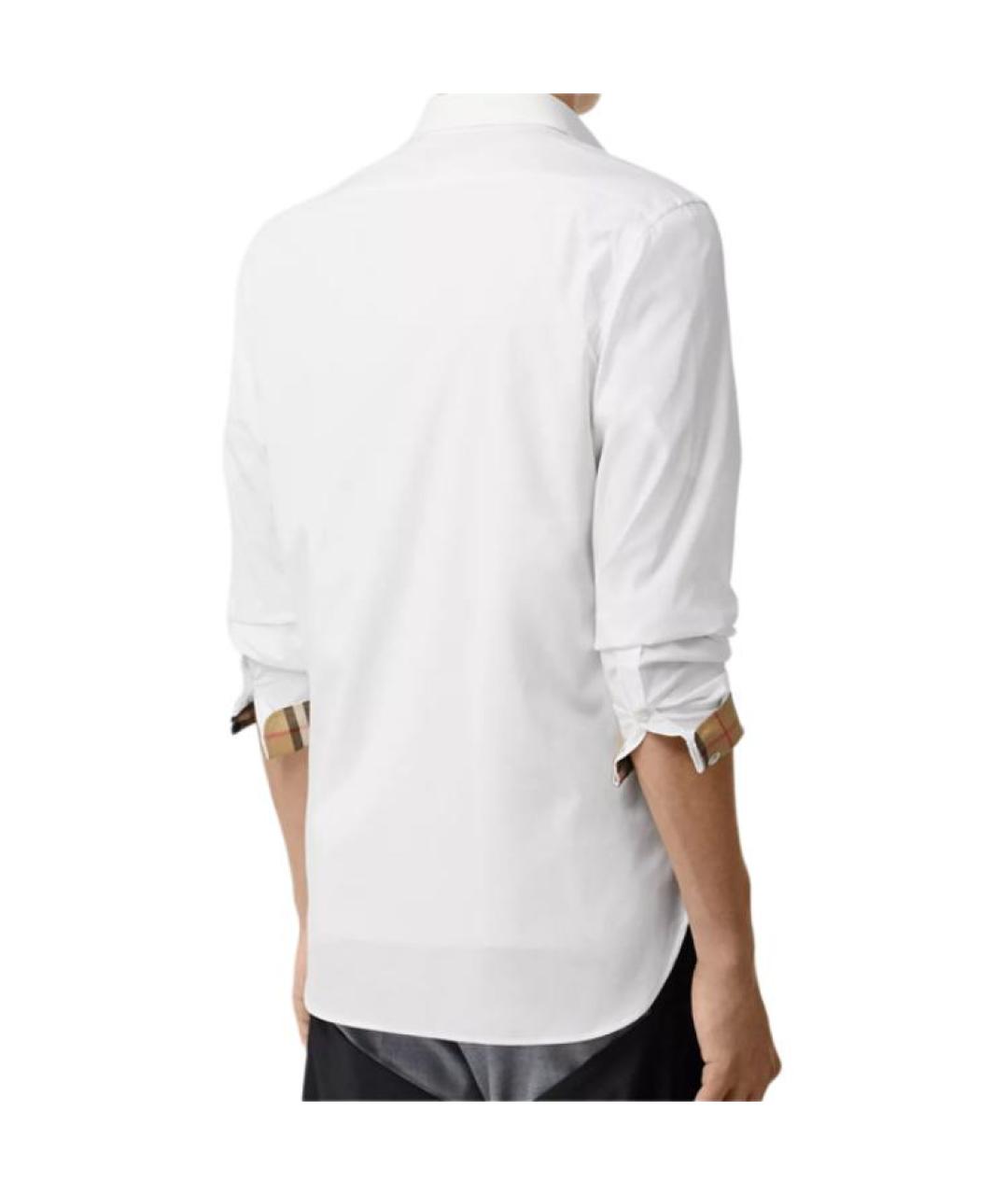BURBERRY Белая хлопковая классическая рубашка, фото 3