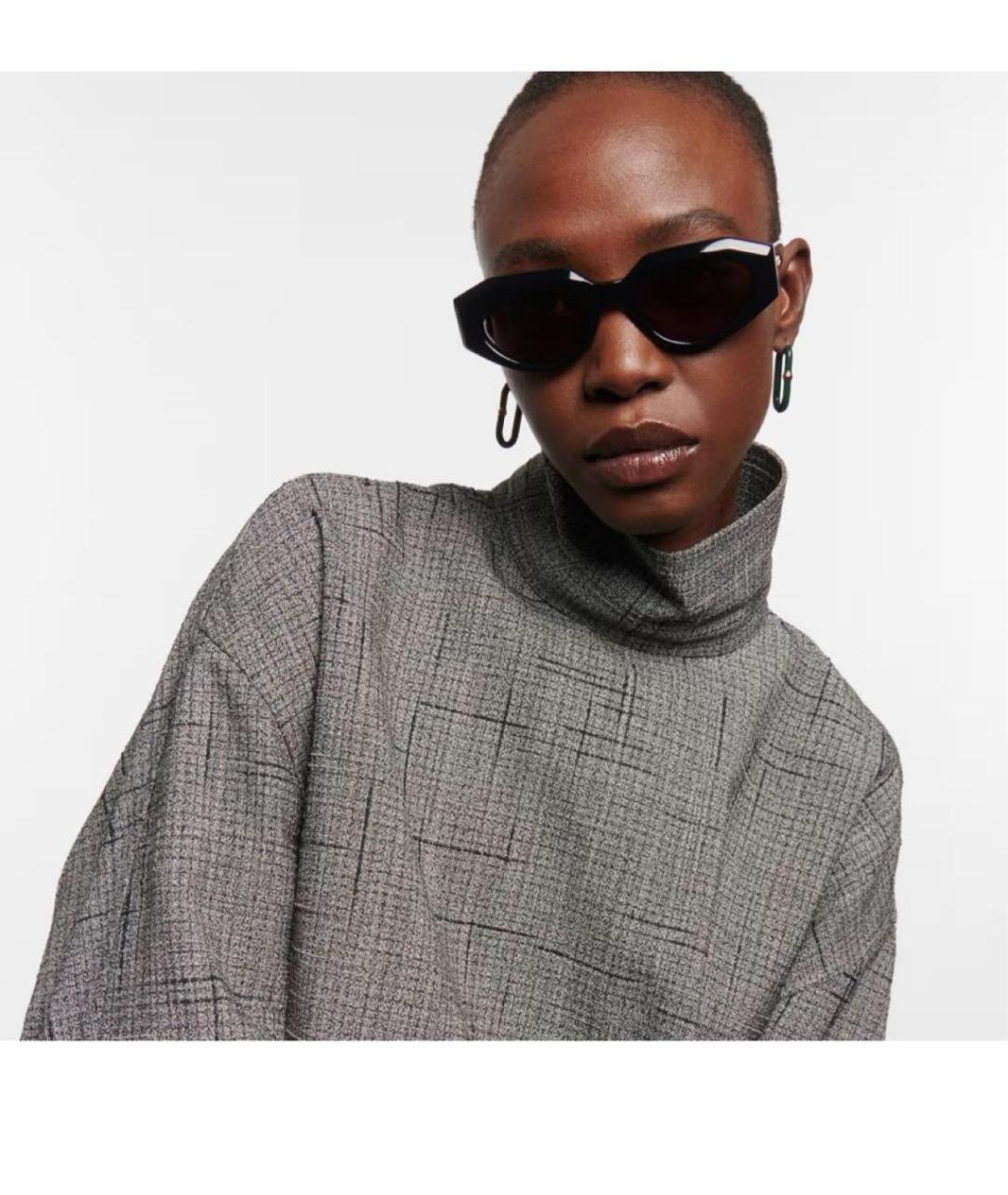 BOTTEGA VENETA Черные пластиковые солнцезащитные очки, фото 6
