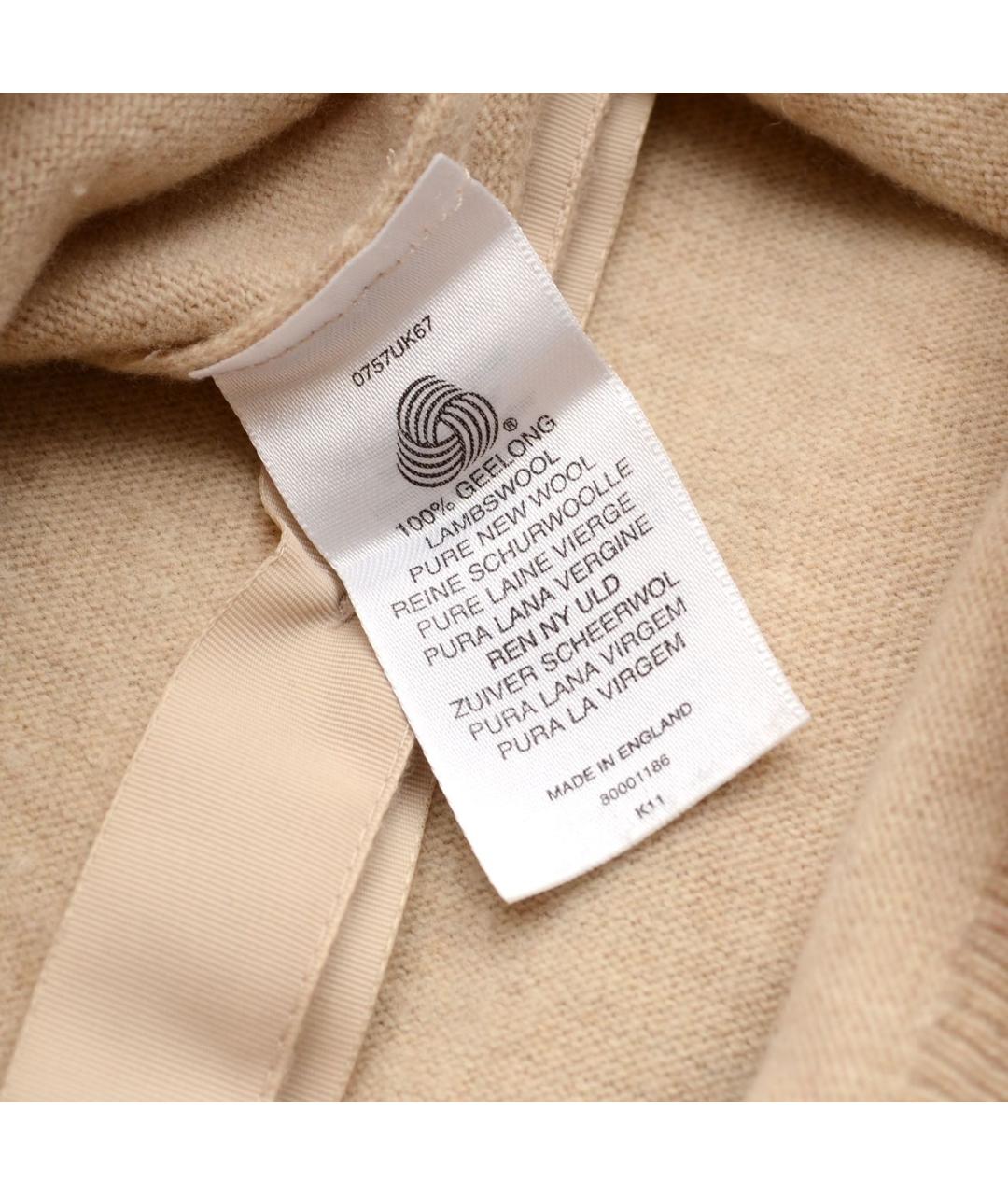 BURBERRY Бежевый шерстяной кардиган, фото 4