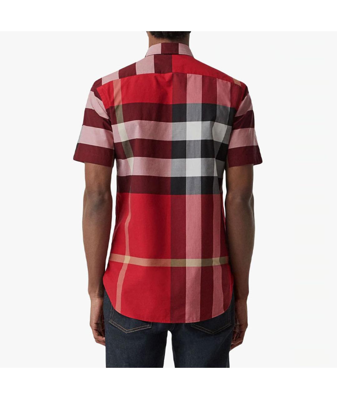 BURBERRY Красная хлопковая кэжуал рубашка, фото 4