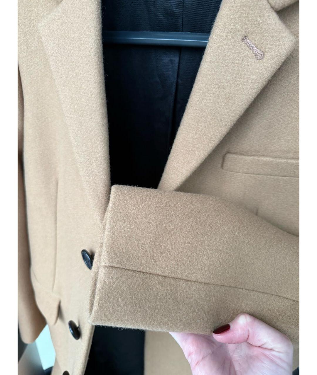 SAINT LAURENT Коричневое кашемировое пальто, фото 7